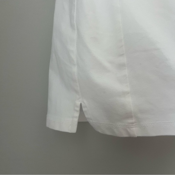 T by Talbots short mini skirt skort with zip pockets side slit white L - Picture 9 of 13